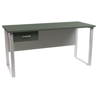 Медицинский стол на металлическом сварном каркасе, М-СЛМ-120/60ДП (УЛДСП, с накладкой и 1 ящиком в комплекте)