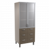 Медицинский шкаф-витрина комбинированный с ящиками, М-ШВ-6я (Фаворит, 800*580*2000)