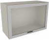 Шкаф медицинский навесной с откидной дверкой со стеклом, М-ШНОс-40 (УДСП)
